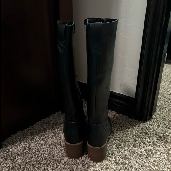 TARGET Black Heeled Wide Calf Knee High Boots Size 8 - Picture 5 of 7